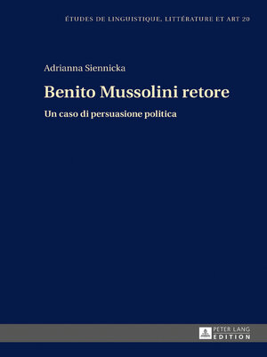 cover image of Benito Mussolini retore